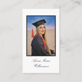 Graduation Party Invitation Enclosure Card Visitekaartje (Achterkant)