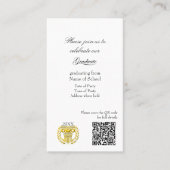 Graduation Party Invitation Enclosure Card Visitekaartje (Voorkant)