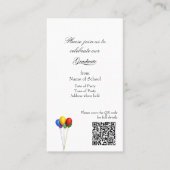 Graduation Party Invitation Enclosure Card Visitekaartje (Voorkant)