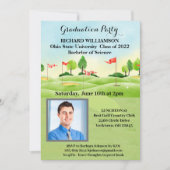 Graduation Party Invitation Foto Golf Kaart (Voorkant)