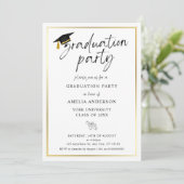 Graduation Party Invitation, Graduation Invitation Kaart (Staand voorkant)