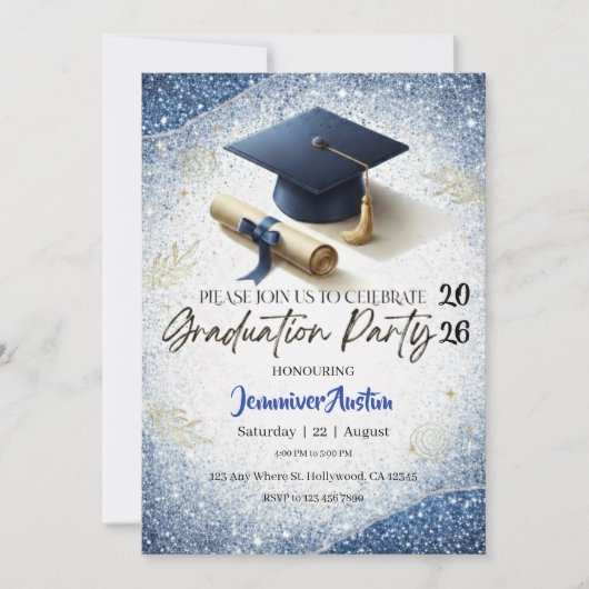 Graduation Party Invitation  Kaart (Voorkant)