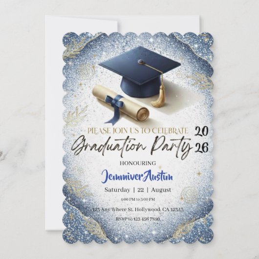 Graduation Party Invitation Kaart (Voorkant)