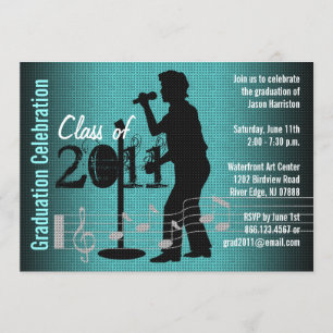Graduation Party Invitation Music Mannen Choir Kaart
