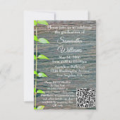Graduation Party Invitation, Rustic Boards Card Kaart (Voorkant)