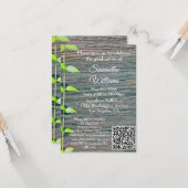 Graduation Party Invitation, Rustic Boards Card Kaart (Voorkant / Achterkant in situ)