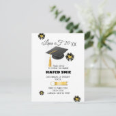 Graduation Party Invitation Sjabloon Bewerkbaar Af Kaart (Staand voorkant)