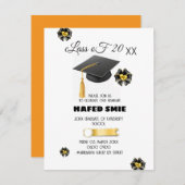 Graduation Party Invitation Sjabloon Bewerkbaar Af Kaart (Voorkant / Achterkant)