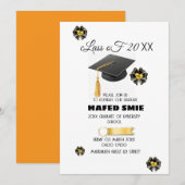 Graduation Party Invitation Sjabloon Bewerkbaar Af Kaart (Voorkant / Achterkant)