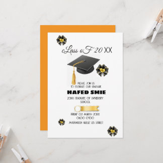 Graduation Party Invitation Sjabloon Bewerkbaar Af Kaart