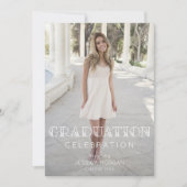 Graduation Party Invitation Trendy with Photo Kaart (Voorkant)