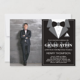 Graduation Party Invitation, Tuxedo Kaart
