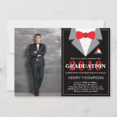 Graduation Party Invitation, Tuxedo Kaart (Voorkant)