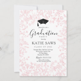 Graduation Party Invitation, Wildflower Afstuderen Kaart