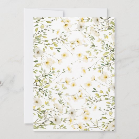 Graduation Party Invitation, Wildflower Afstuderen Kaart (Achterkant)