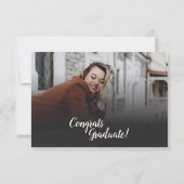 Graduation Party Invitation with 4 Photos Script Kaart (Achterkant)