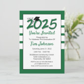Graduation Party Invitation year 2023 green Kaart (Staand voorkant)