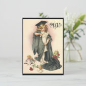  Graduation Party Invitations Rozen Dolls Kaart (Staand voorkant)