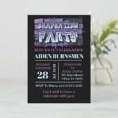 GRADUATION Party INVITE Graffiti Brick Wall Party Kaart (Staand voorkant)