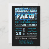 GRADUATION Party INVITE Graffiti Brick Wall Party Kaart (Voorkant)