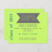 Graduation Party Invite Kaart (Voorkant / Achterkant)