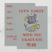 GRADUATION PARTY INVITE KAART (Voorkant / Achterkant)