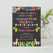 Graduation Party Invite Mexican Fiesta Invitation Kaart (Staand voorkant)