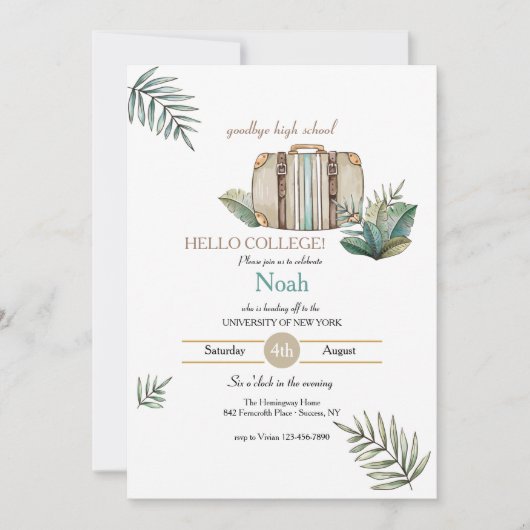 Graduation Party Kaart (Voorkant)