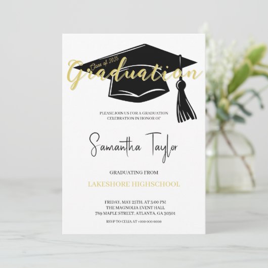 Graduation Party Kaart (Staand voorkant)