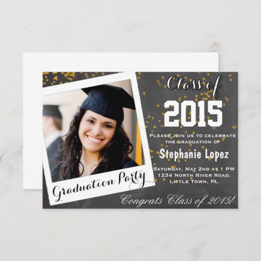 Graduation Party Kaart (Voorkant / Achterkant)