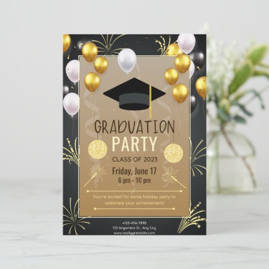 Graduation Party Kaart (Staand voorkant)