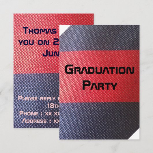 Graduation party kaart (Voorkant / Achterkant)
