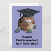 Graduation Party: Kute hamster met kieuwen, Pet Kaart (Voorkant / Achterkant)