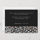 Graduation Party Leopard Invitation Kaart (Achterkant)