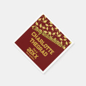 Graduation Party Levert Gepersonaliseerd Maroon Go Servet (Hoek)