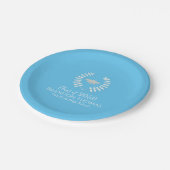 Graduation Party Lichtblauw Gepersonaliseerd Papieren Bordje (Gekanteld)