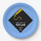 Graduation Party Light-blue Papieren Bordje (Voorkant)
