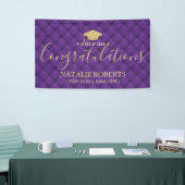 Graduation Party Luxury Paars & Gold Spandoek (Beurs)