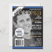 Graduation Party Magazine Hoesje Invitation Kaart (Voorkant)