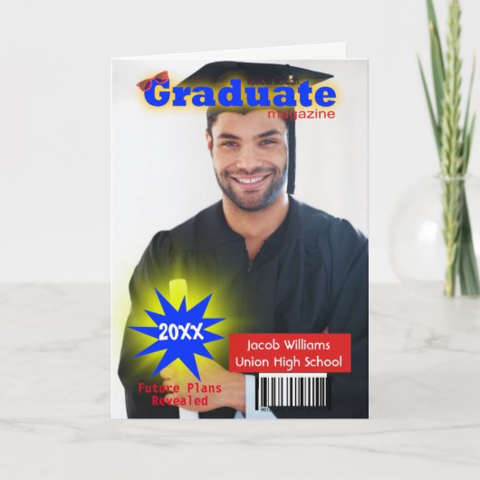 Graduation Party Magazine Hoesje Uitnodigen (Voorkant)