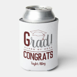 Graduation Party Maroon and Grey Blikjeskoeler