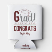 Graduation Party Maroon and Grey Blikjeskoeler (Achterkant)