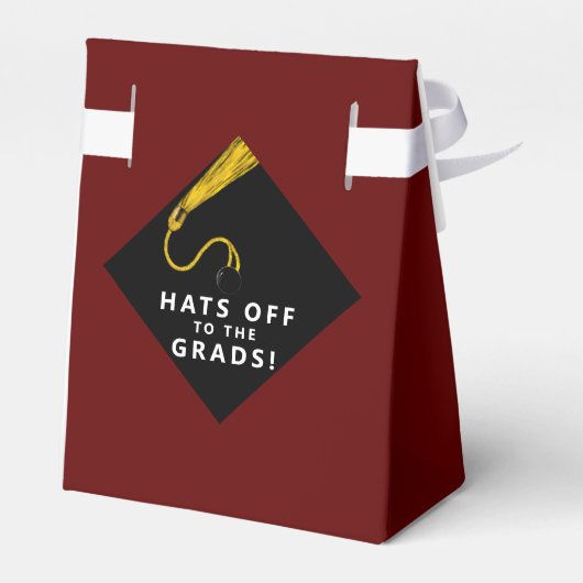 Graduation Party Maroon Bedankdoosjes (Achterkant)