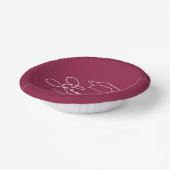 Graduation Party Maroon Papieren Kommen (Gebogen)