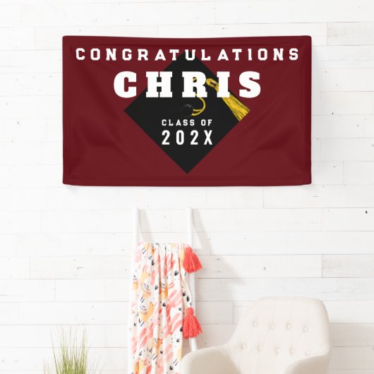 Graduation Party Maroon Spandoek (Insitu)