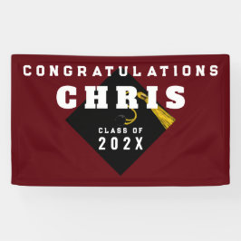 Graduation Party Maroon Spandoek