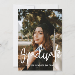 Graduation party minimalistische foto Uitnodiging