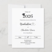 Graduation party modern class of 2026 invitation (Voorkant)