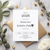 Graduation party modern class of 2026 invitation