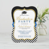 Graduation Party Modern Gold Bracket Lijst Kaart (Staand voorkant)